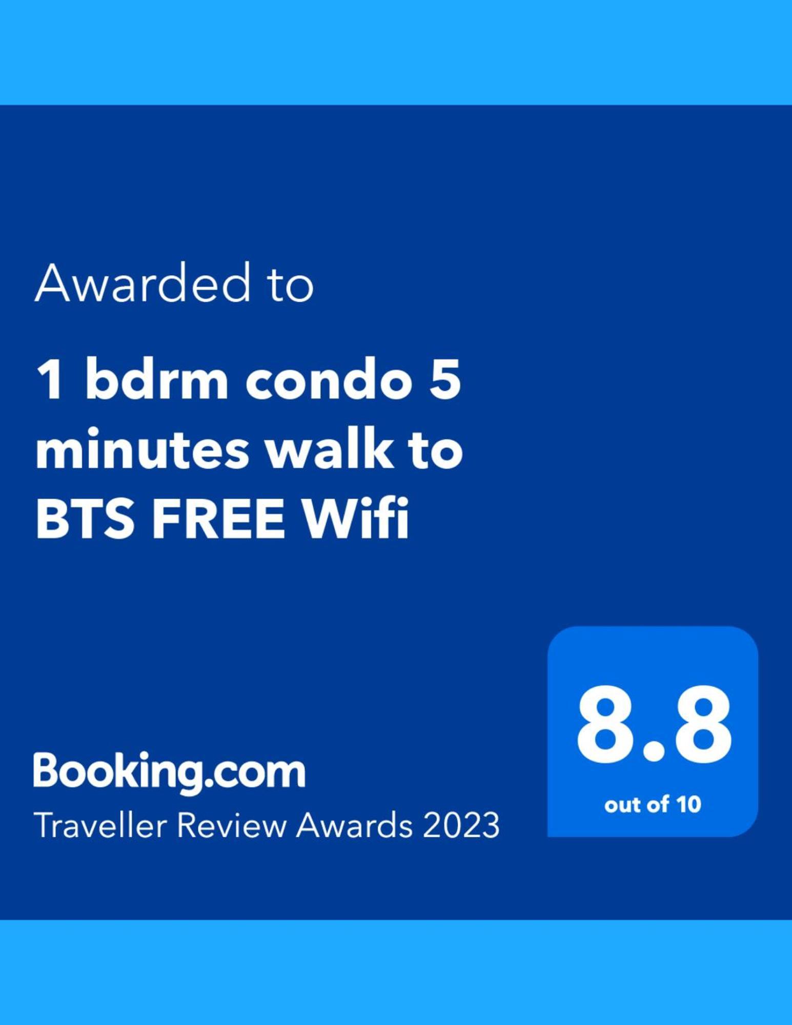 1Br Condo 5 Min To Bts 1000Mbps Fiber Wi-Fi Bangkok Dış mekan fotoğraf